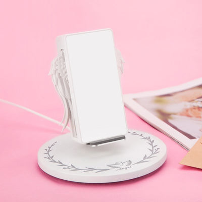 Cargador Inalámbrico Qi con Alas LED Multicolor - Dock Rápido para Celular - Image 12