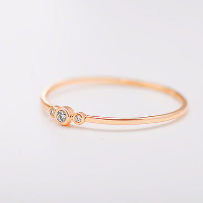 Anillos Articulados de Cobre con Tres Diamantes de Circonia - Image 10