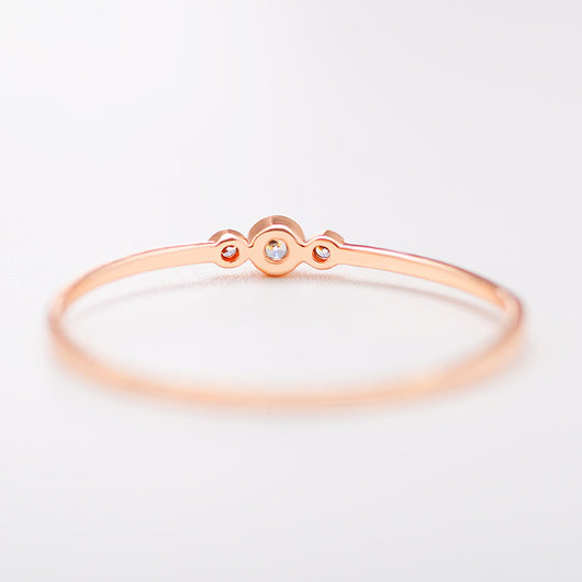 Anillos Articulados de Cobre con Tres Diamantes de Circonia - Image 11