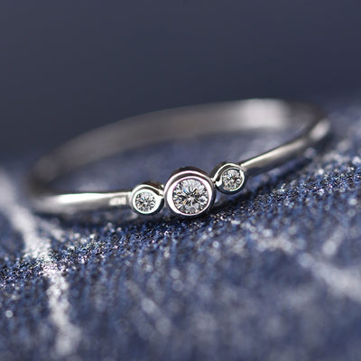 Anillos Articulados de Cobre con Tres Diamantes de Circonia - Image 14