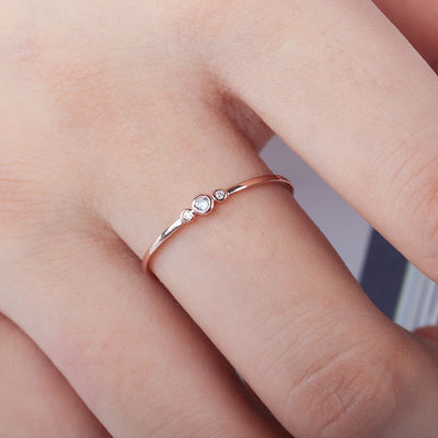 Anillos Articulados de Cobre con Tres Diamantes de Circonia - Image 15