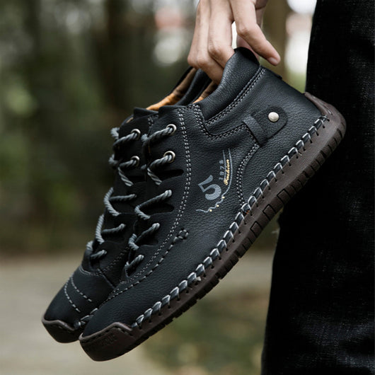 Botas Outdoor de Cuero Cosidas a Mano - Zapatos Oversize para Hombre - Image 14