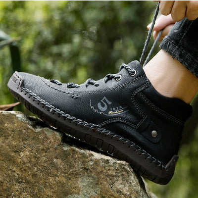 Botas Outdoor de Cuero Cosidas a Mano - Zapatos Oversize para Hombre - Image 16
