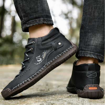 Botas Outdoor de Cuero Cosidas a Mano - Zapatos Oversize para Hombre - Image 17