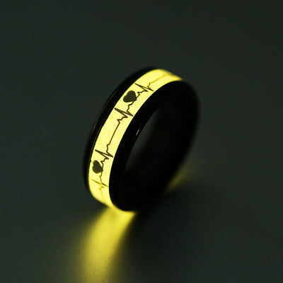 Anillo de Pareja Fibra de Carbono con Luz Luminosa - Image 10