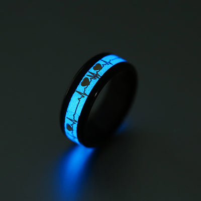 Anillo de Pareja Fibra de Carbono con Luz Luminosa - Image 11