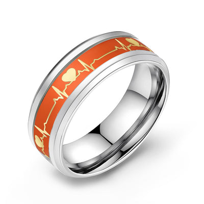 Anillo de Pareja Fibra de Carbono con Luz Luminosa - Image 13