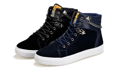 Zapatillas Altas de Lona con Cadena - Sneakers Casuales Versátiles - Image 21