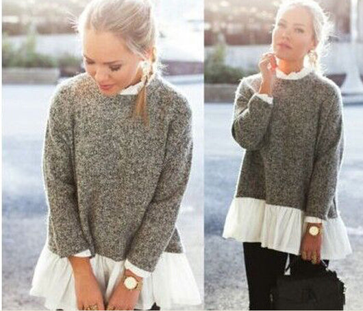 Camisa Gris de Manga Larga con Costuras Blancas Destacadas - Image 8