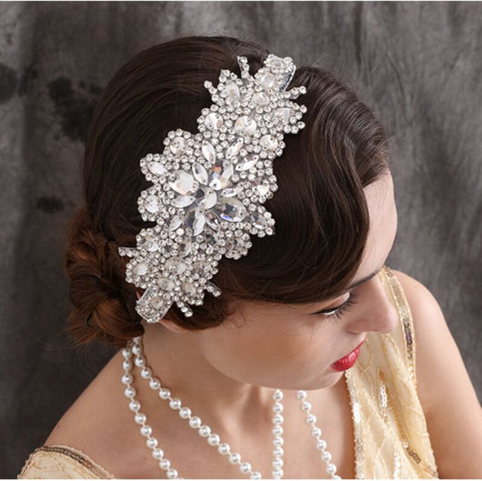 Diadema Elástica con Diamantes de Cristal Brillante - Image 7