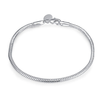 Pulsera de Plata con Hueso de Serpiente 3mm - Image 6