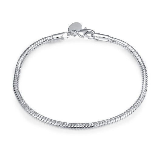 Pulsera de Plata con Hueso de Serpiente 3mm - Image 6