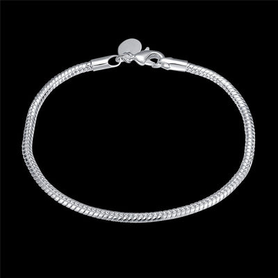 Pulsera de Plata con Hueso de Serpiente 3mm - Image 7