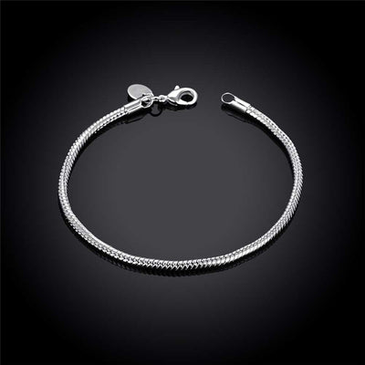 Pulsera de Plata con Hueso de Serpiente 3mm - Image 8