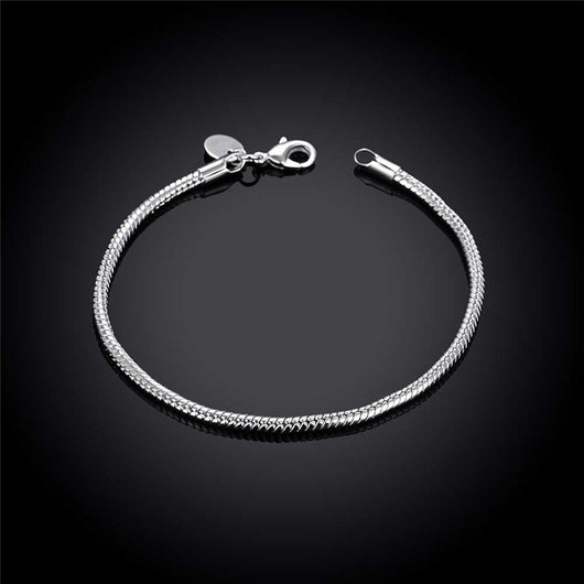 Pulsera de Plata con Hueso de Serpiente 3mm - Image 8