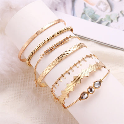 Pulsera Étnica de 7 Piezas con Diamantes - Image 8