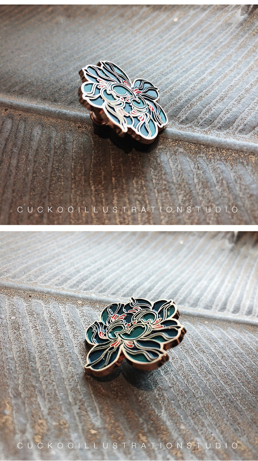 Broche Flor de Peonía Estilo Nacional Japonés - Image 6