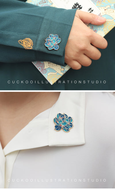 Broche Flor de Peonía Estilo Nacional Japonés - Image 11