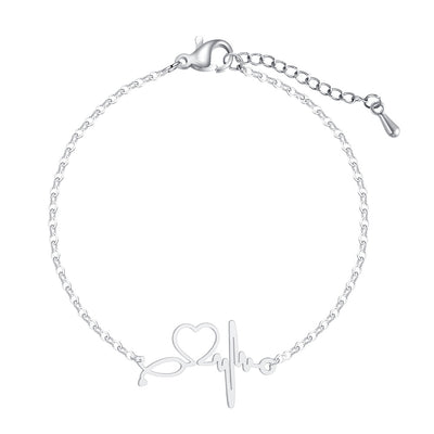 Pulsera ECG de Acero Inoxidable con Diseño Creativo - Image 10