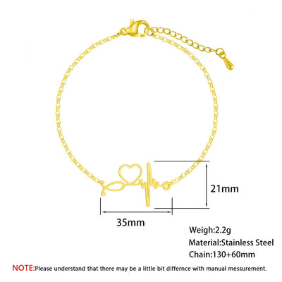 Pulsera ECG de Acero Inoxidable con Diseño Creativo - Image 15