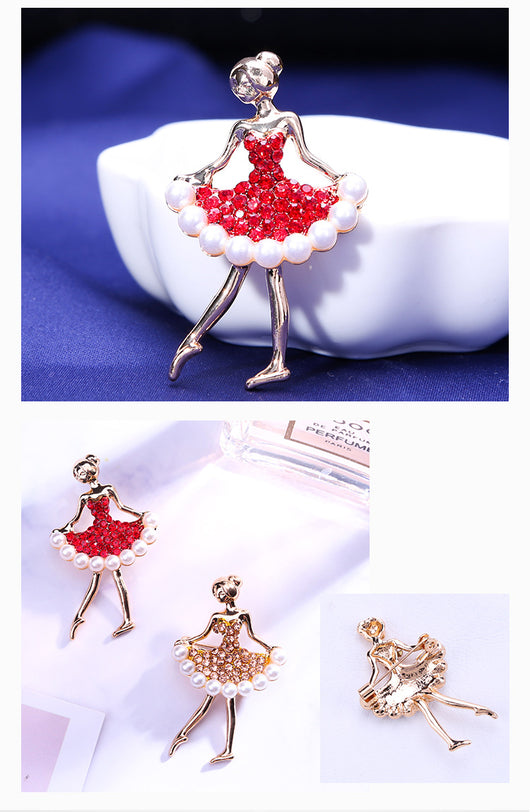 Broche Bailarina con Perlas y Cristales - Accesorio Deportivo para Mujeres - Image 25