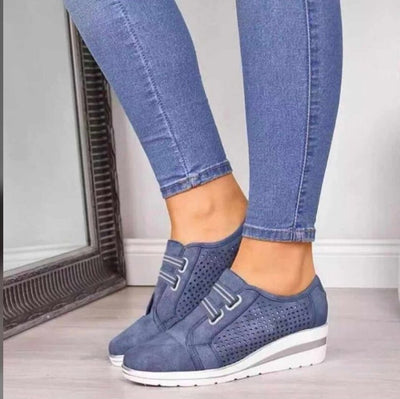 Zapatos de Tacón Cuña con Punta Redonda para Mujer - Image 12