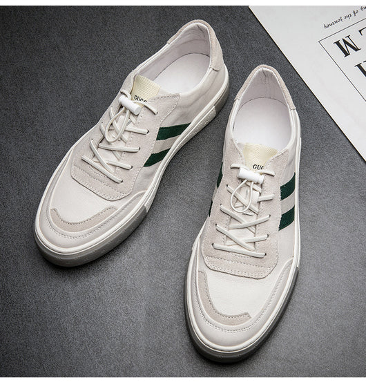 Zapatos de Cuero Blanco para Hombre - Casual y Versátil - Image 7