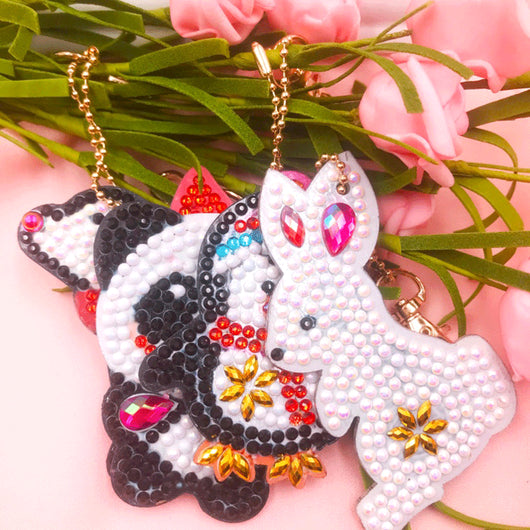 Llavero de Pintura de Diamantes Animalito Adorable - Colgante para Bolso - Image 6