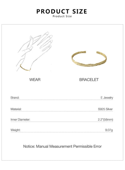 Pulsera de Oro Laminado con Diseño Irregular - Image 7
