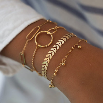 Pulsera Geométrica de Cadena Metálica Estilo Europeo - Image 12