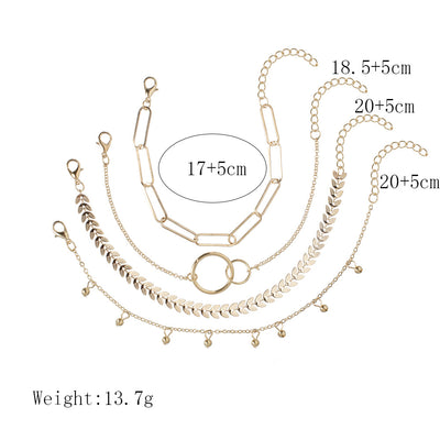 Pulsera Geométrica de Cadena Metálica Estilo Europeo - Image 16