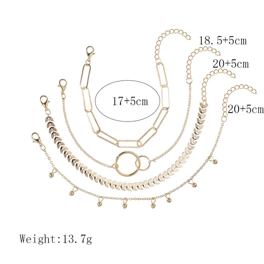 Pulsera Geométrica de Cadena Metálica Estilo Europeo - Image 16