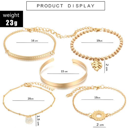 Pulsera Geométrica de Cadena Metálica Estilo Europeo - Image 22