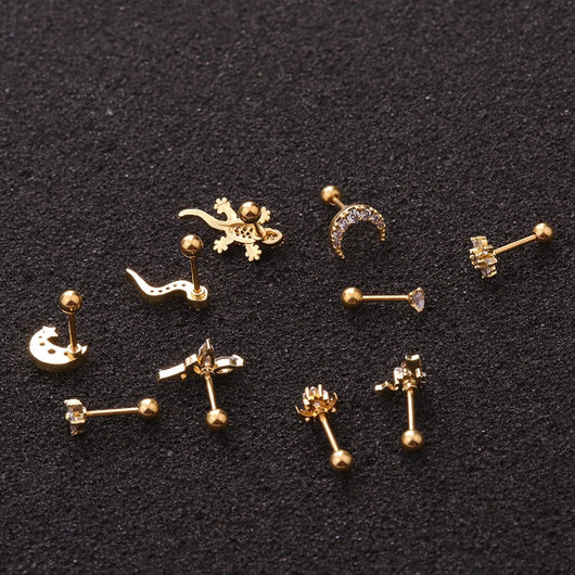 Aretes de Oro Gecko Dorado - Image 21