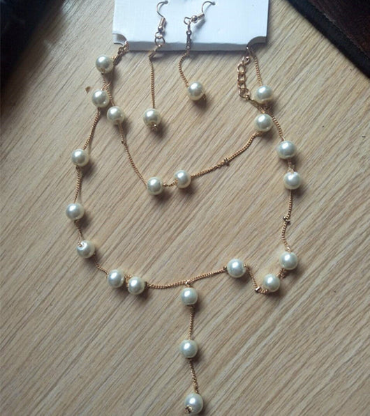 Conjunto de Joyería Perla Elegante: Collar, Aretes y Pulsera - Image 10