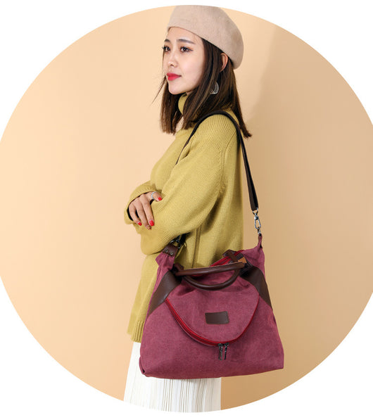 Bolsa Mensajera de Lona para Mujer - Estilo Casual - Image 13