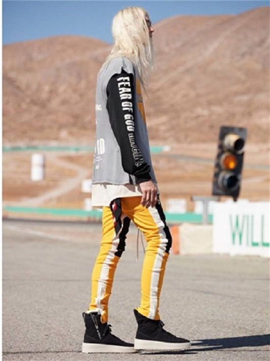 Pantalones Deportivos Cómodos de Dos Tonos para Hombre - Image 14