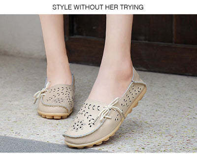 Zapatos Bajos Cómodos para Mamá con Diseño Perforado - Image 26