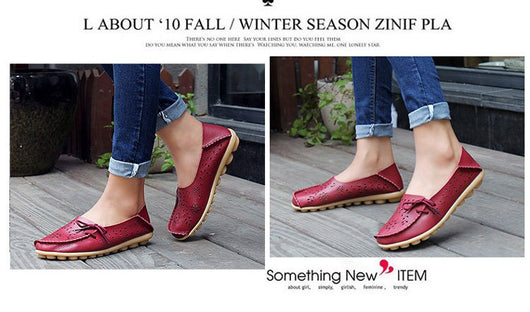 Zapatos Bajos Cómodos para Mamá con Diseño Perforado - Image 36