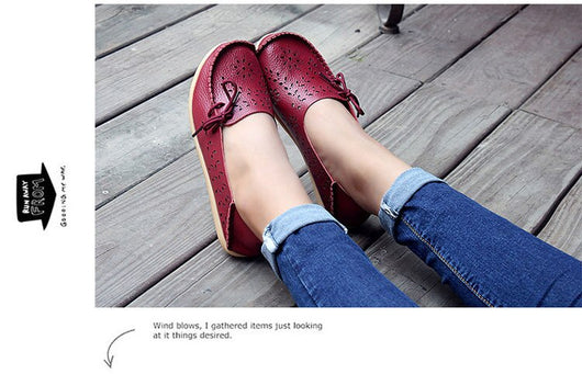 Zapatos Bajos Cómodos para Mamá con Diseño Perforado - Image 37