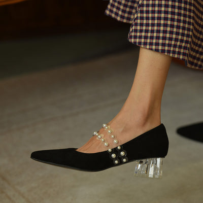 Tacones Negros Puntiagudos Sexy - Image 8