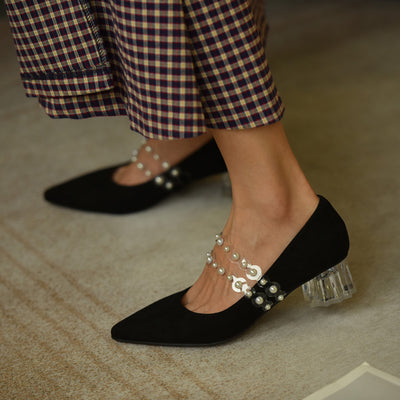 Tacones Negros Puntiagudos Sexy - Image 10