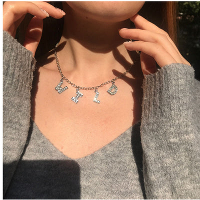 Collar Colgante con Inicial y Diamantes - Image 10