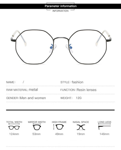 Gafas Geométricas Antiazul con Marco Aleación Moderno - Image 9