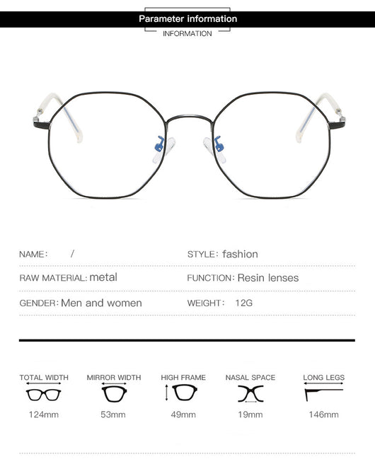 Gafas Geométricas Antiazul con Marco Aleación Moderno - Image 9