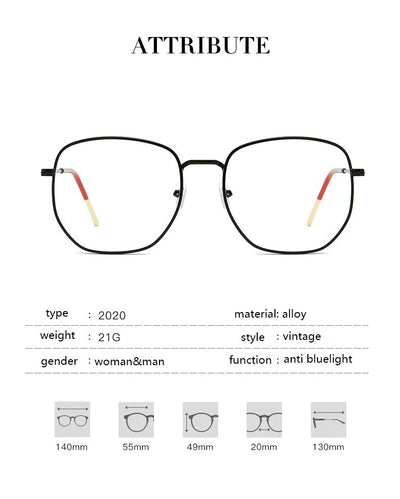 Gafas Poligonales de Marco Metálico - Tendencia Unisex - Image 8