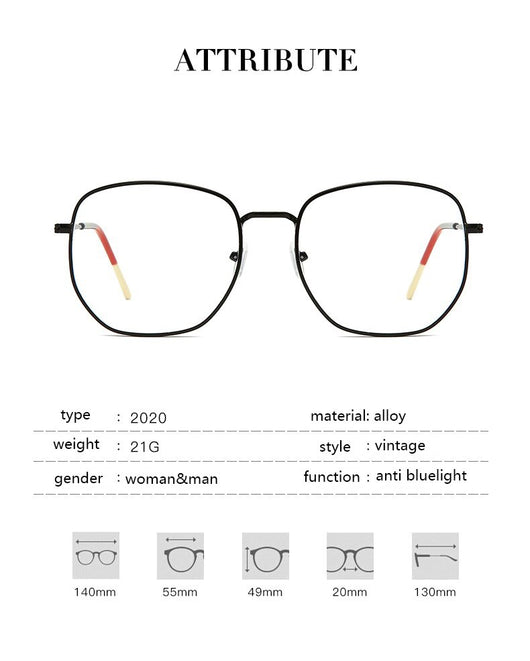Gafas Poligonales de Marco Metálico - Tendencia Unisex - Image 8