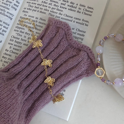 Pulsera de Amatista y Piedra de Luna con Mariposa de Metal - Diseño Exclusivo - Image 11