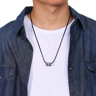 Collar Colgante Arcoíris en Acero Titanio - Image 8