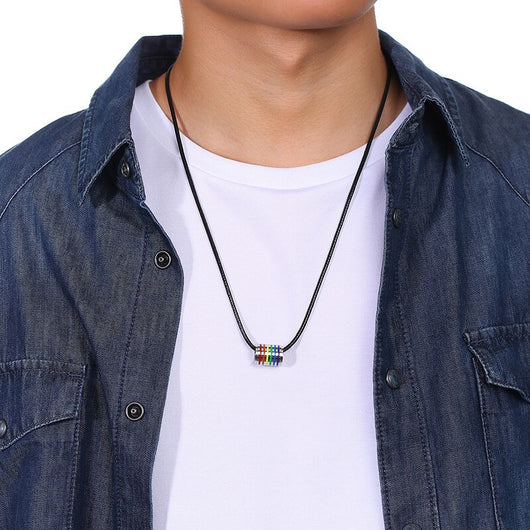 Collar Colgante Arcoíris en Acero Titanio - Image 8